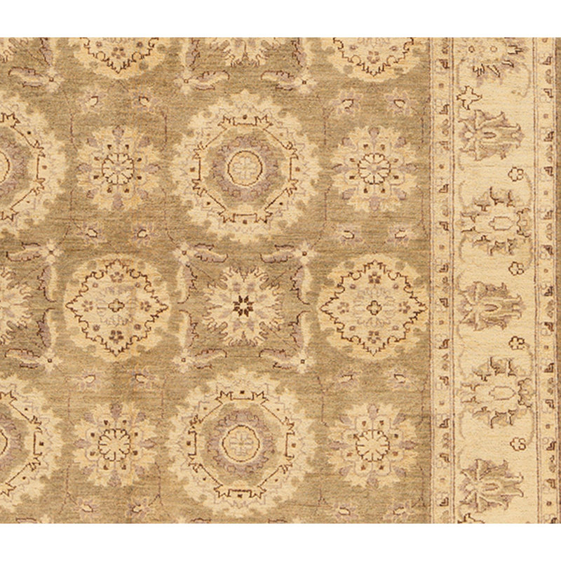 Wool Oriental Area Rug in Green