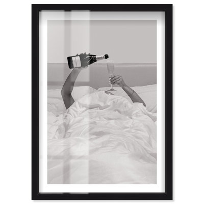 Morning Mimosa Shadowbox Print Miami Art Prints by Notoriart, Black Frame, 11 x 16