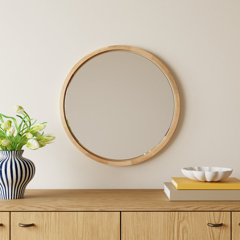 Glover Solid Wood Mirror, 24" x 24", Natural