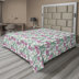 Soft Pink Laurel Green Floral