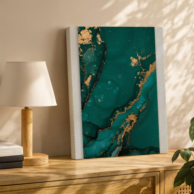 Canvas A Rich Textured Background Featuring A Deep Emerald Green Base Wall Art With Subtle Variations In Hue Creating A Sense Of Depth Canvas Wall Art