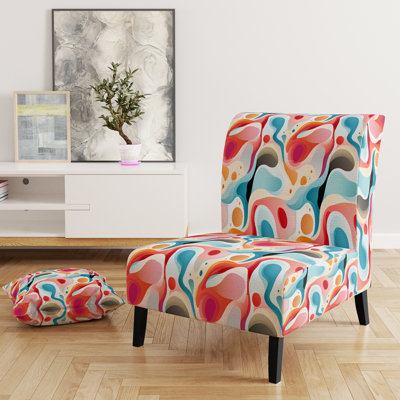 Fauteuil de chambre rembourré multicolore
