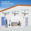 42 po Ventilateur de plafond d'intérieur en bois 3 pales avec lumière DEL à intensité variable et télécommande-751531340-764405394