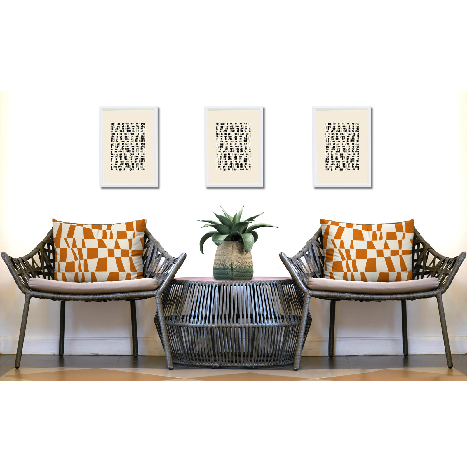 20" x 14" Throw Pillow, Orange