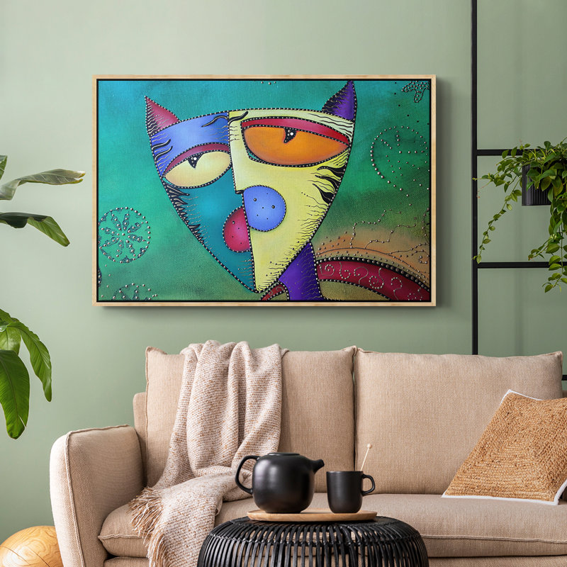 Celestial Cat-Laura Barbosa, toile tendue avec châssis, 24 po x 36 po, Naturel