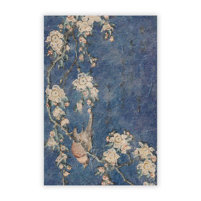 Bullfinch And Weeping Cherry Blossoms by Katsushika Hokusai - No Frame Painting