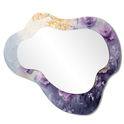 Délicat lavande rose Radiance - miroir mural décoratif nuage roses, miroir de coiffeuse moderne, imprimé sur métal