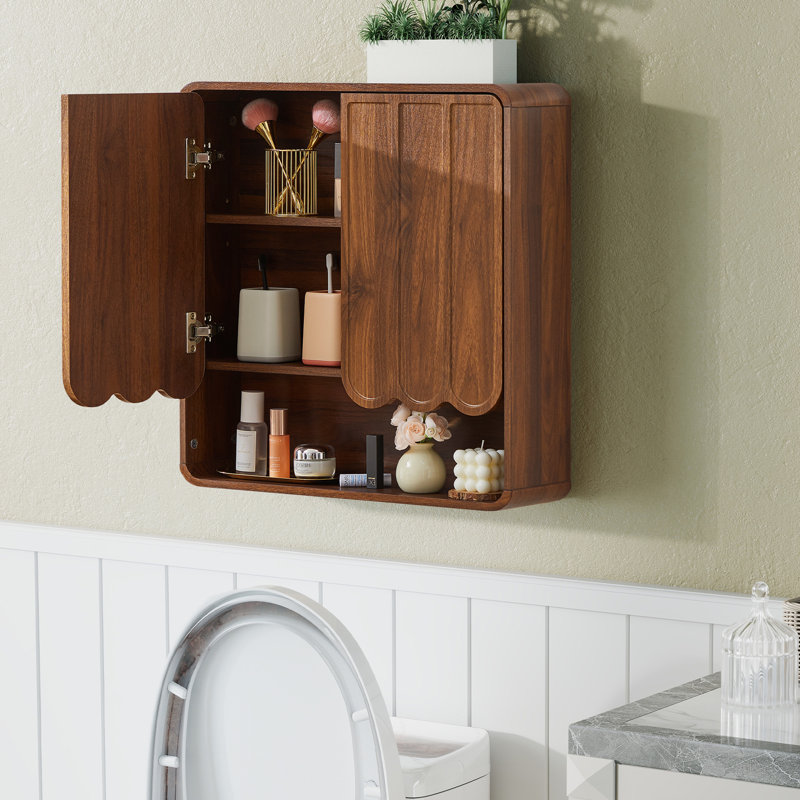 Wall Bathroom Cabinet, Walnut
