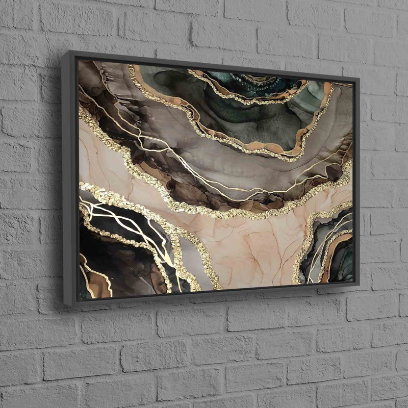 Modern Printed Canvas With Accents For Wall Art And Home Decor Showcasing Abstract Art_2, 80 cm H x 110 cm W, Black