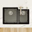 Ensemble d'évier de cuisine à double cuve 60/40 Karran Quartz 32 po x 21-1 / 4 po-54821681