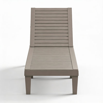 Chaise longue d'extérieur réglable en résine 74,56 "L