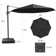 11' Octagonal Patio Cantilever Umbrella With Weighted Base