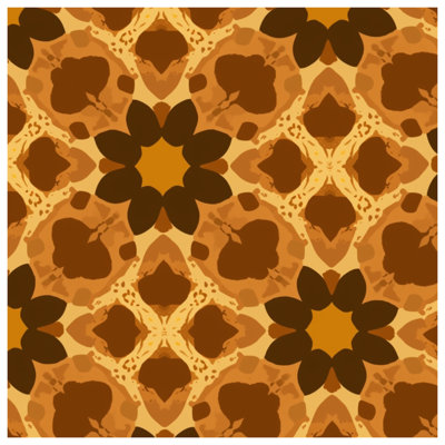 Brown Kaleidoscope Motif Blankets