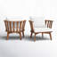 Fauteuil club d'extérieur en bois d'acacia