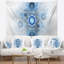 Tapisserie fleur abstraite cabalistic blue star-28497506