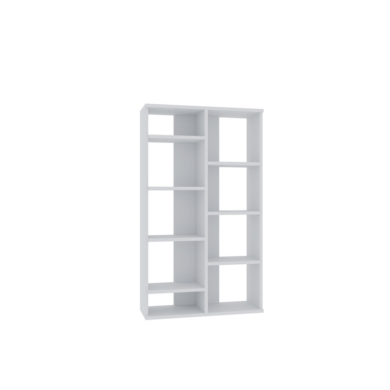 Amaura 123cm H x 72cm W Particle Board Bookcase, White