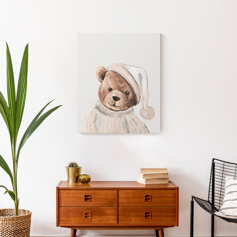 Bedtime Teddy, reproduction sur toile, H 24 po x l 20 po