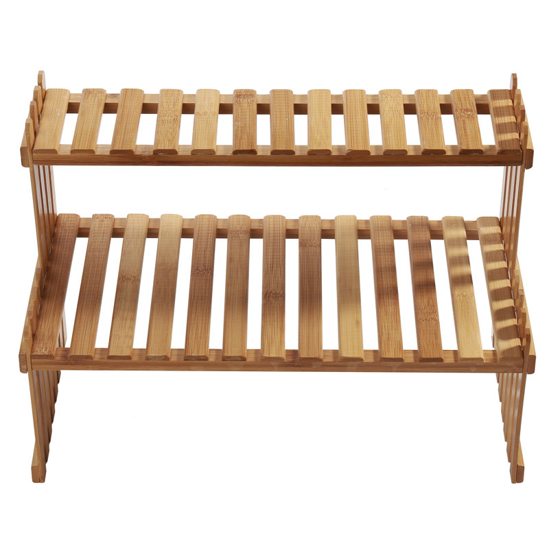 Ashendon Bamboo Wood Tiered Desk Organiser