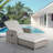 62.5" Long Reclining Single Chaise With Cushions