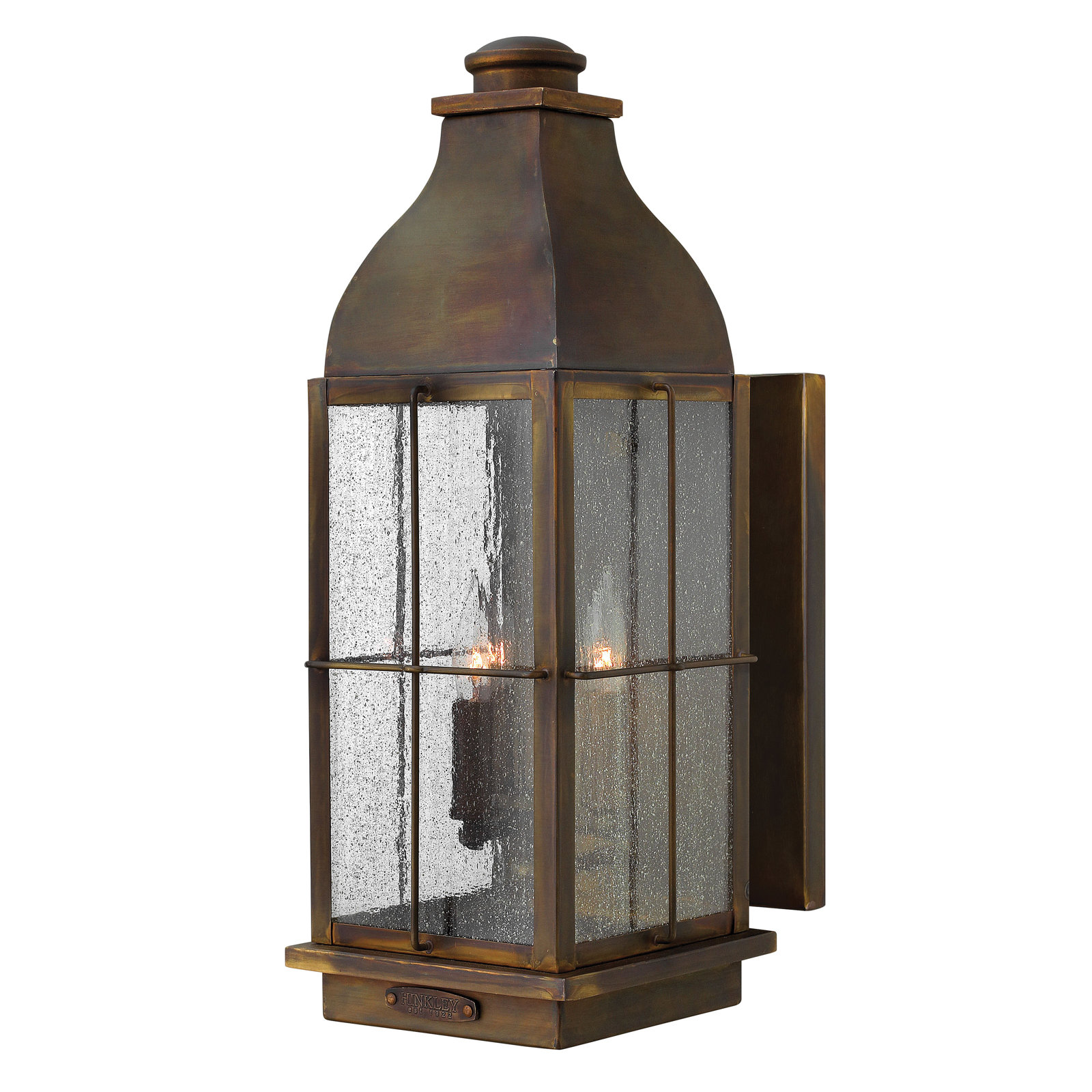 Bingham 3-Light Outdoor Wall Lantern, Sienna, No Bulb