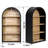 Black Arched 4 Shelf, 43" Height, Storage Space, Stylish Design, Robust Construction, -First Tall Bookcase, Shelves, Classic Vintage Appeal, , Tipping, Use