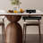 Rectangular Rock Slab Solid Wood Dining Table-594797921