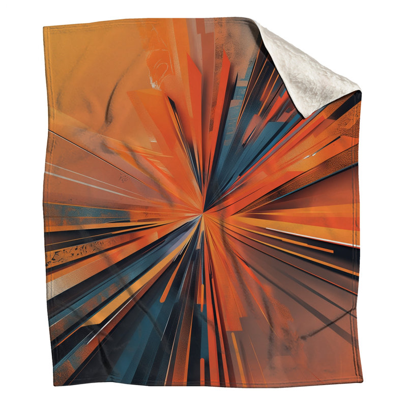 Couvertures orange dynamique, L 50 po x H 60 po