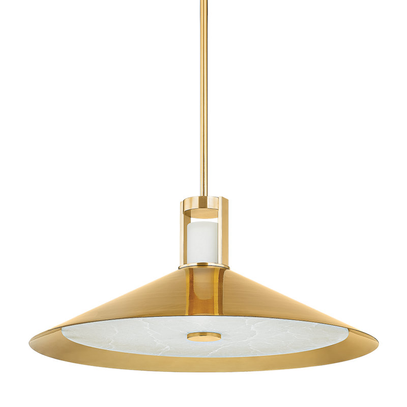 CLERMONT PENDANT, Brass, 12.5" H x 28" W x 28" D