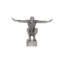 Statue en aluminium avec accoudoirs tendus