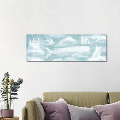 Cloud Animal Endpapers ! by Terry Fan - Panoramic Gallery-Wrapped Canvas Giclée on Canvas