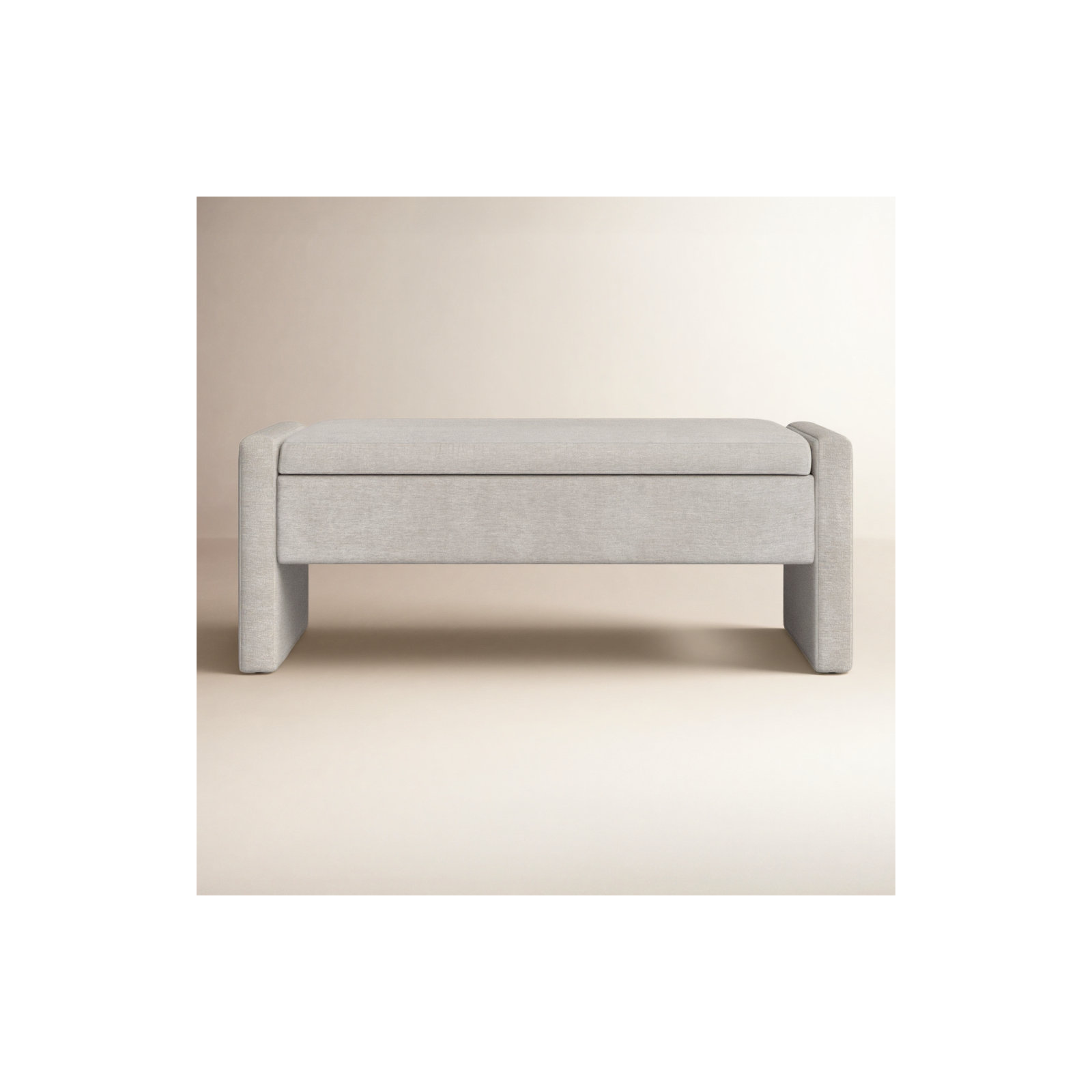 Sharpay Upholstered Storage Bench, Braun Gray