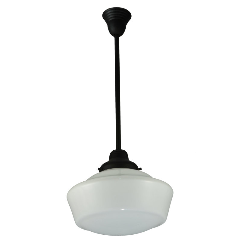 Luminaire suspendu 1 lumières scolaire single Revival, H 38 po x l 16 po x P 16 po