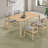 Willow 4-Seater Solid Wood Dining Room Set With Upholstered Chairs-318392849-311575939