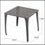 Table d'appoint d'extérieur en fonte d'aluminium durable avec grillage élégant, léger et résistant aux intempéries pour une utilisation sur le patio et le jardin