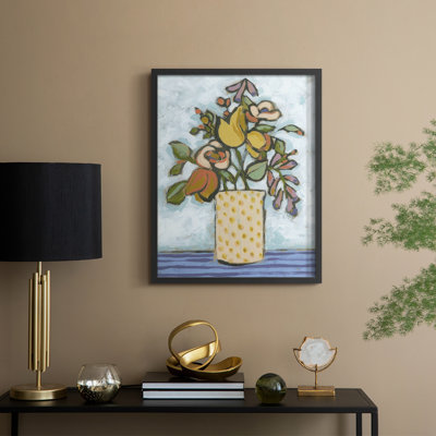 «Candy Color Bouquet II», reproduction encadrée - bois massif