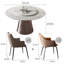 Ensemble de table de salle à manger moderne et luxueux en marbre-105353536