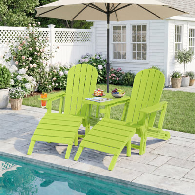  2-Person Outdoor Adirondack Chair Set