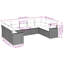 Ensemble de canapé de jardin modulaire en rotin PE 9 pièces Vidaxl