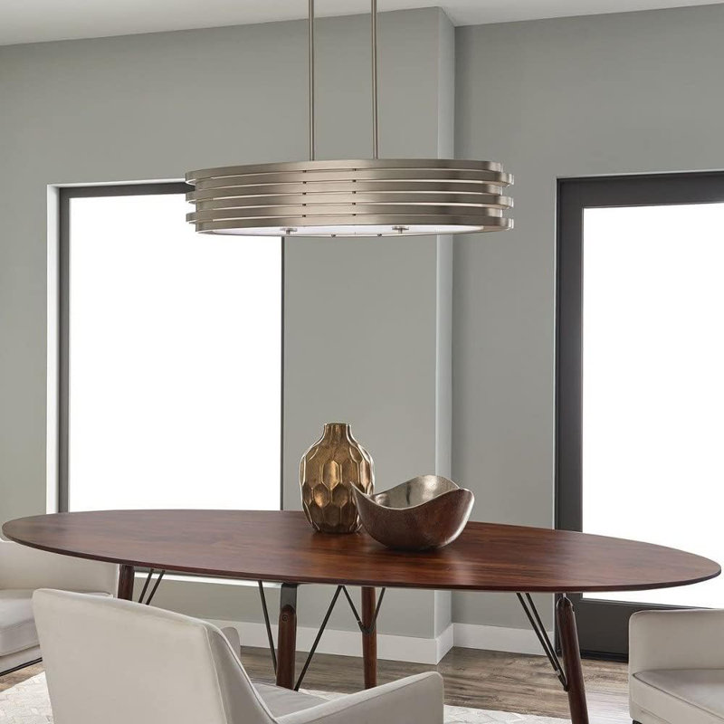 Roswell 37'' Distressed Bronze Linear Pendant with White Shade