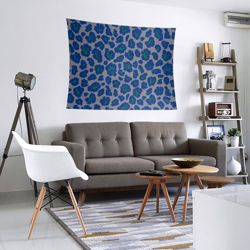 Tapisserie de football en microfibre Seattle Throwback, H 88 po x l 104 po, Argenté / bleu / vert