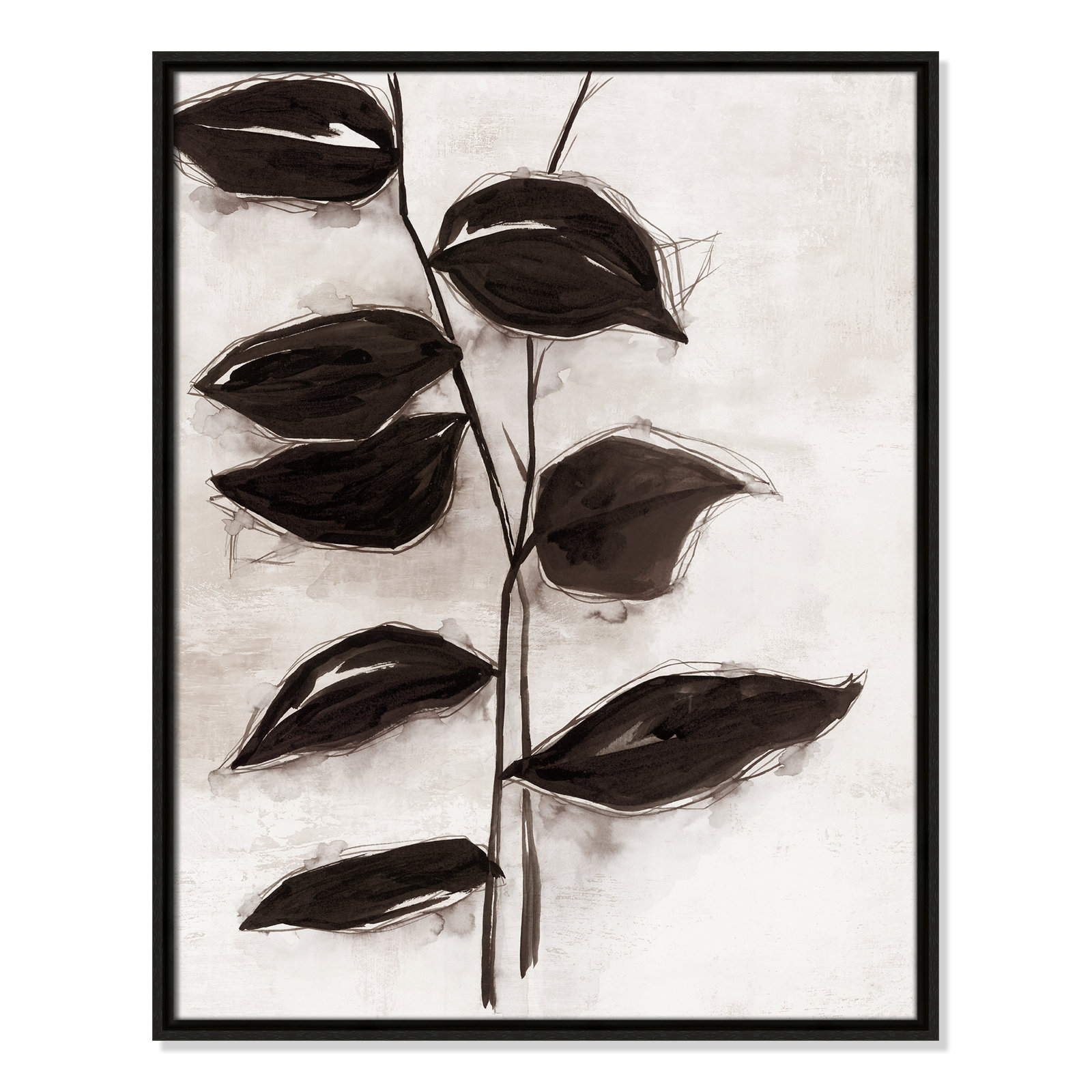 29.5" H x 23.5" W x 2" D, Espresso Framed
