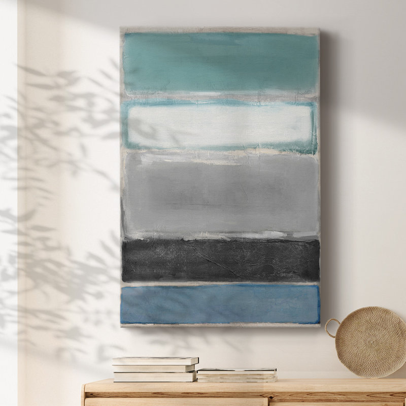 Simple Design Color Blocks - Impression sur toile tendue