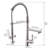 Brushed Nickel Kitchen Faucet With 360 Degree Rotation And Pre-Rinse Spring For Sink Heavy Duty Construction In-411021686