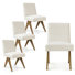 Chaise rembourrée en bois massif H 34 po Chassidi