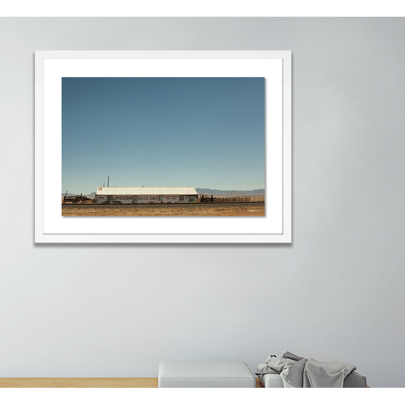 Ranch, Marfa Print by Riley Ryan-Wood, 18" H x 24" W x 1.5" D, White