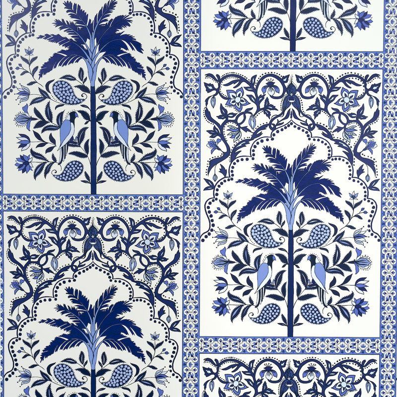 Schumacher X Johanna Ortiz Amazonas Mystique Wallpaper, Blue