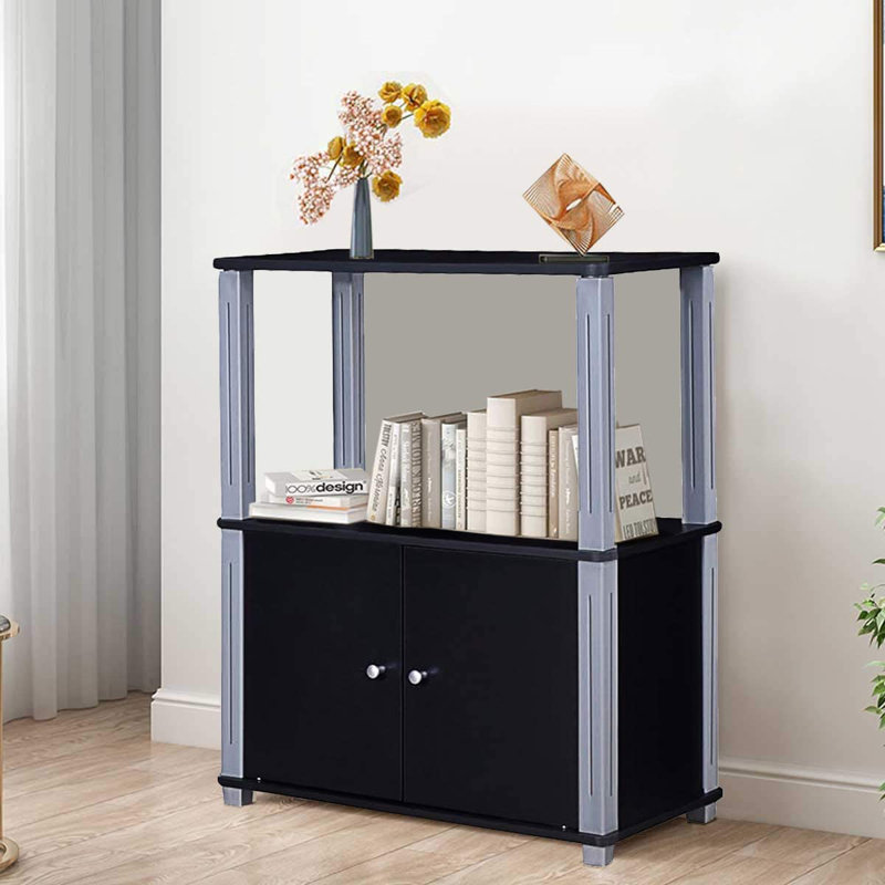 Jacquelynne Unfinished TV Unit for TVs up to 24", Black/Grey