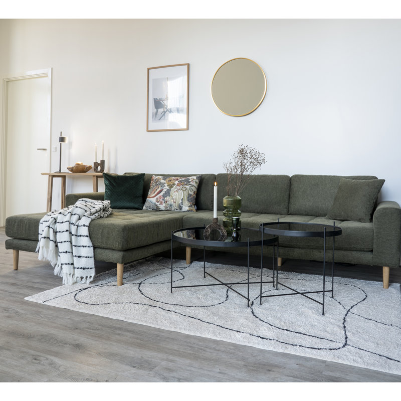 Rosalez Abstract Cotton Area Rug, Rectangle 200 x 300cm