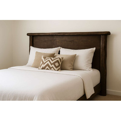 Apgar Collection Rough Sawn Solid Slab Headboard, Full - Provincial Stain and Clear Lacquer Finish