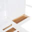 Lit superposé simple avec tiroirs, garde-robe, tablettes de rangement et lit hydraulique, blanc